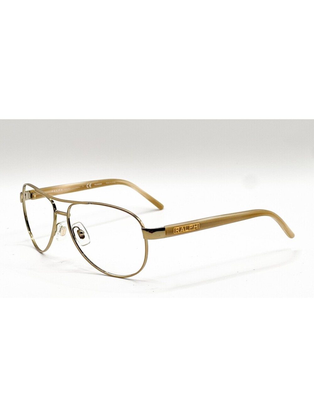 Ralph Lauren Ra 4004 101 T5 Cream Aviator Authentic Eyeglass Frames 59-13